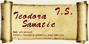 Teodora Šamatić vizit kartica